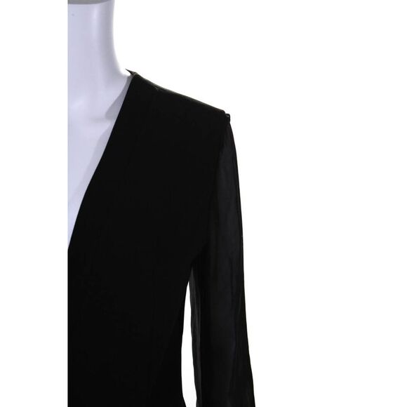 Robbi & Nikki Womens Open Front Light Long Sleeves Jacket Black Size Medium - Picture 2 of 5